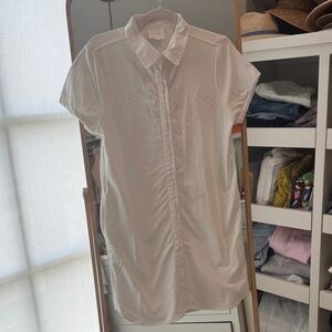 Sundays White Mini Dress with Pockets